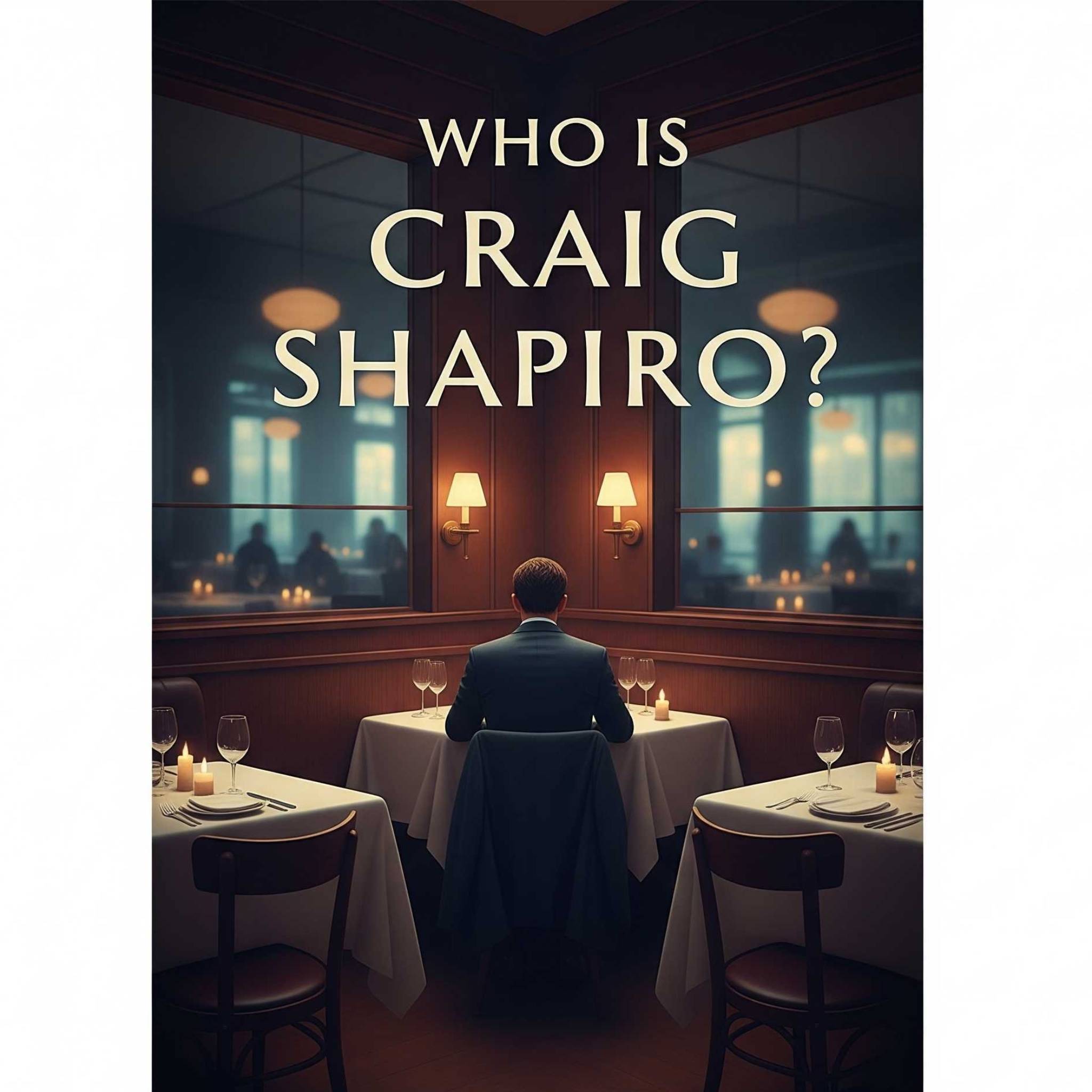 A man sits alone in a dimly lit restaurant facing a window, mysterious and contemplative.
